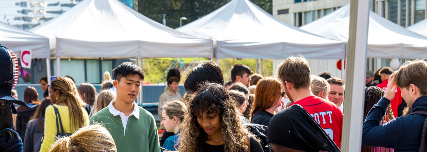 Group of students at Essex SU Freshers Fair