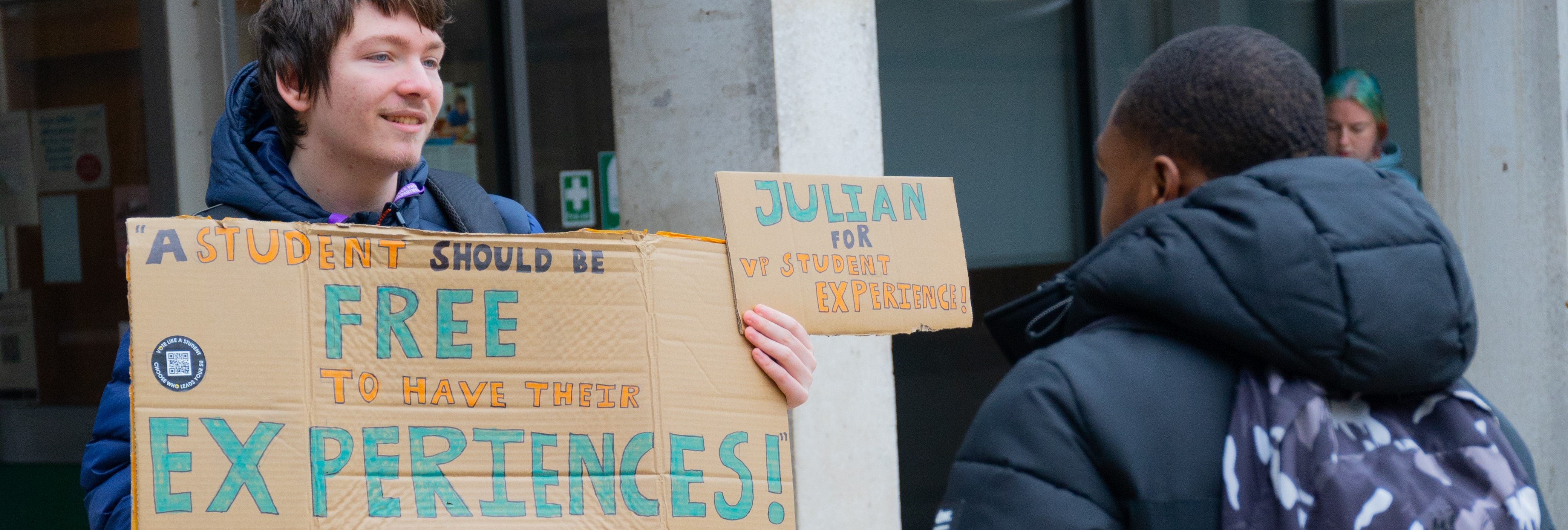 Essex SU candidate campaigning 