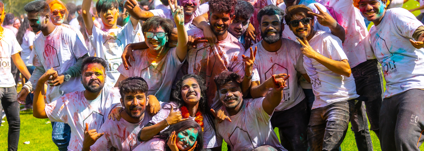 Students at Essex SU Holi event
