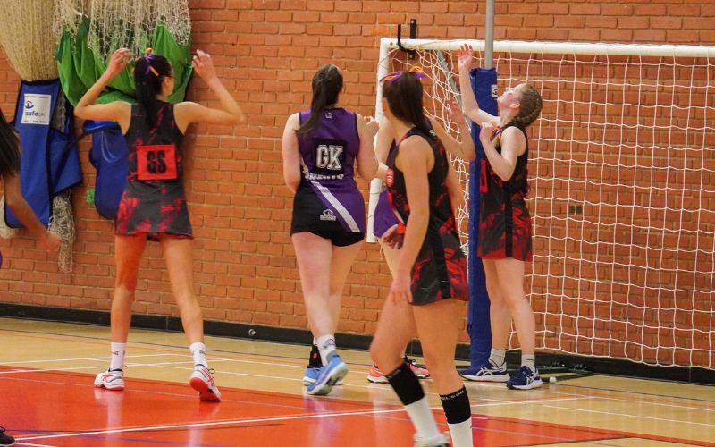 Essex Blades Netball team playing a fixture