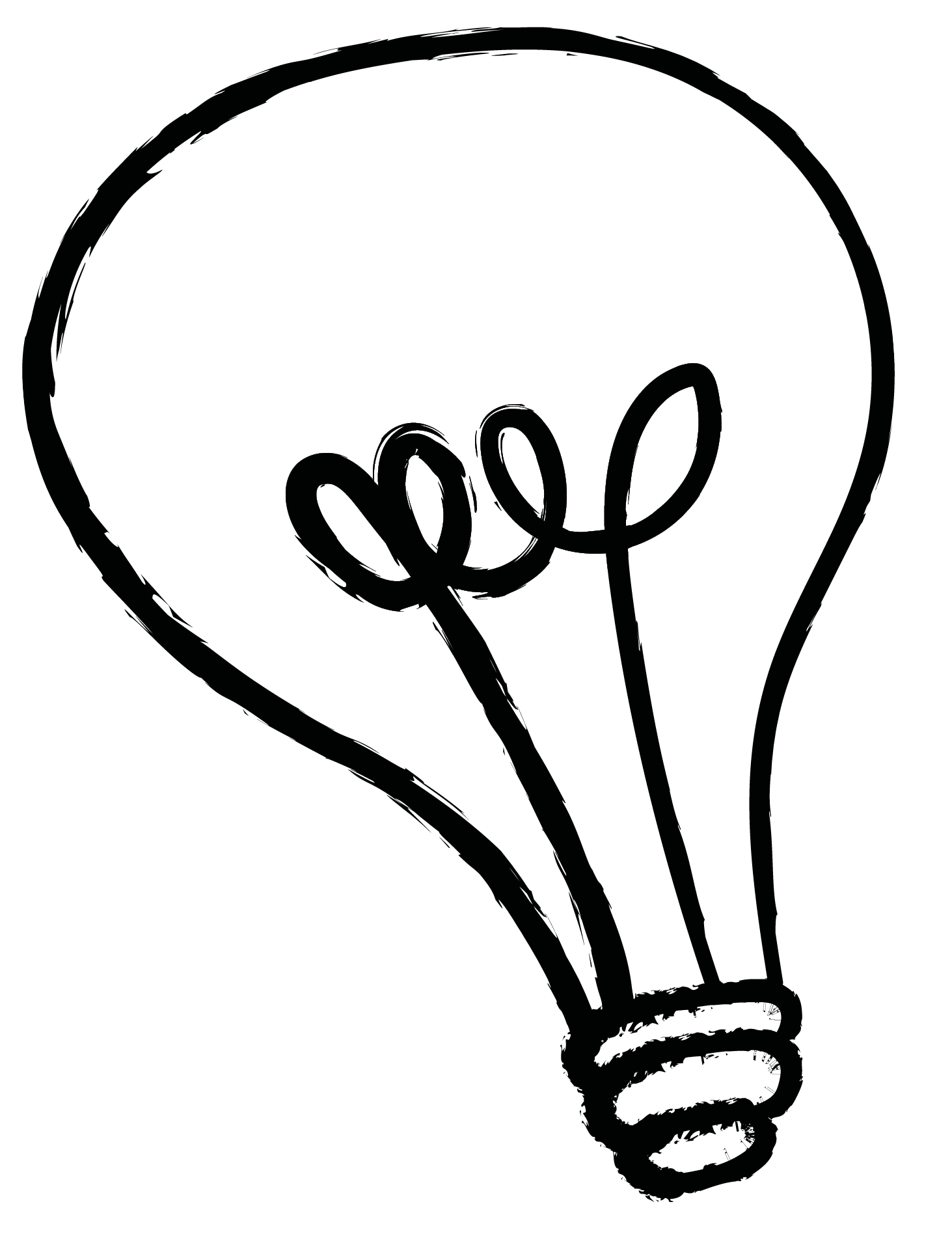 line art lightbulb