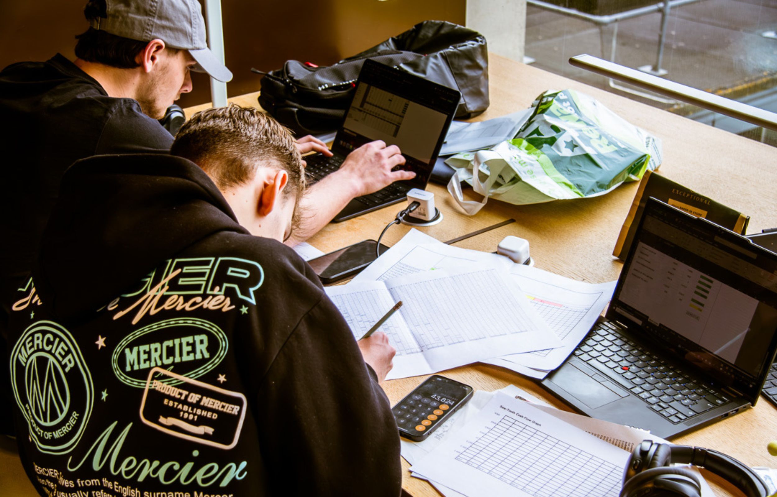 essex students studying in library