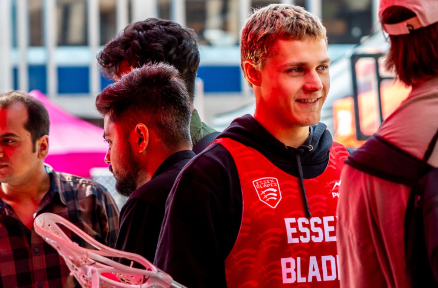 essex blades lacrosse player smiling